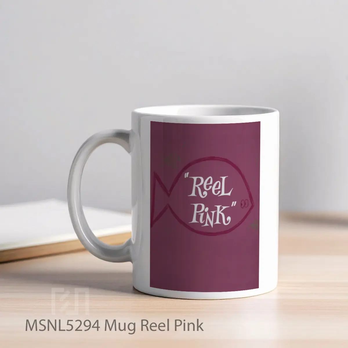 Mug Reel Pink Gelas Keramik Tema Film MSNL5294 - Tampak Kiri