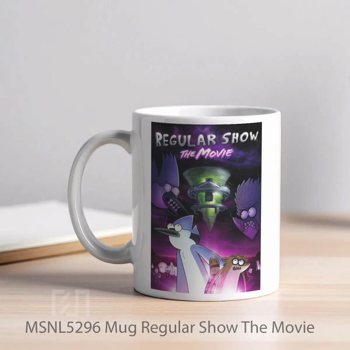 Mug Regular Show The Movie Gelas Keramik Tema Film MSNL5296 - Tampak Kiri