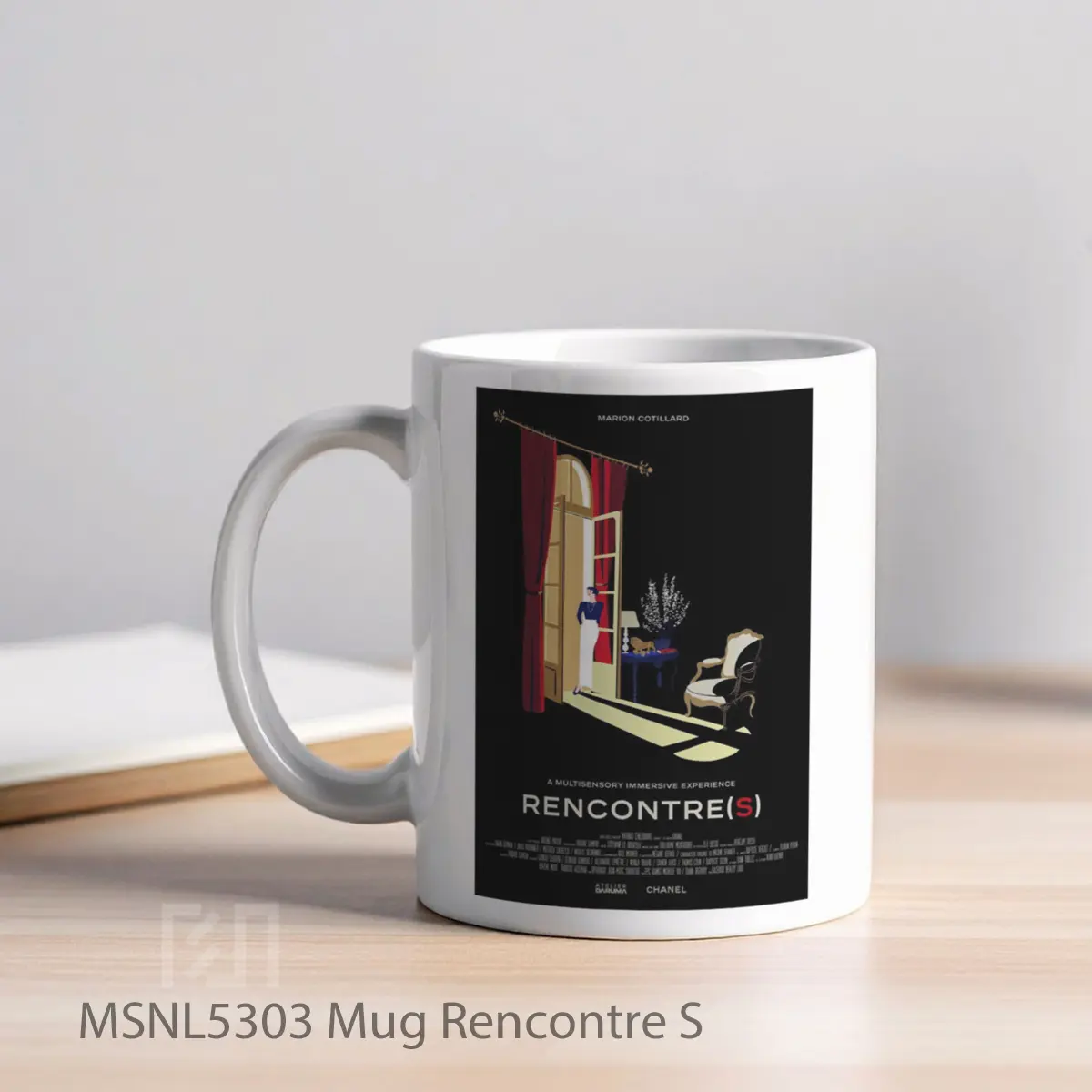 Mug Rencontre S Gelas Keramik Tema Film MSNL5303 - Tampak Kiri
