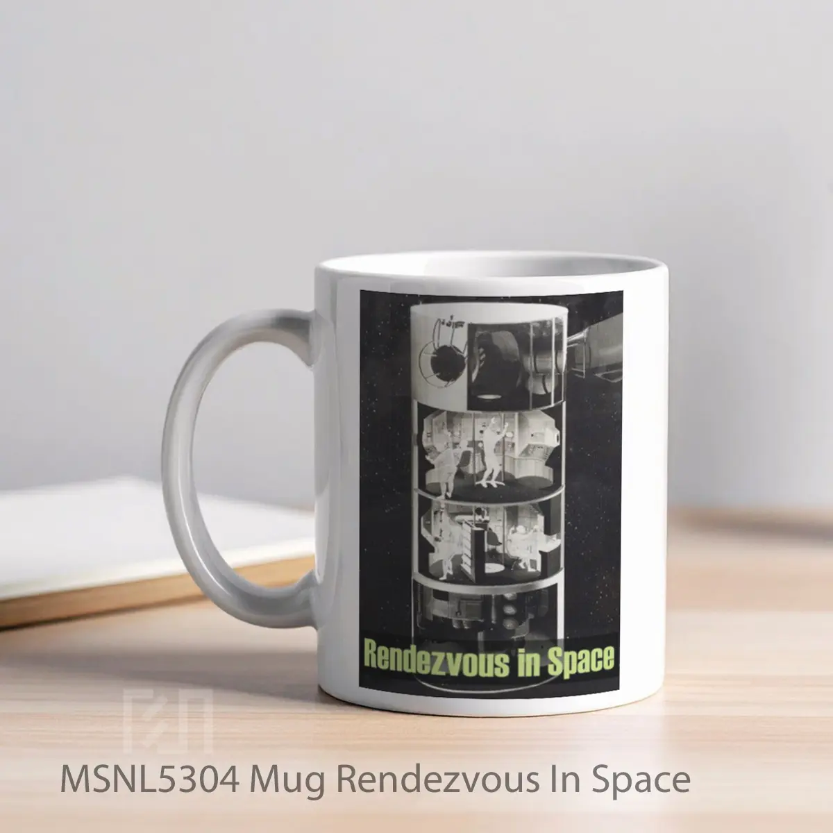 Mug Rendezvous In Space Gelas Keramik Tema Film MSNL5304 - Tampak Kiri