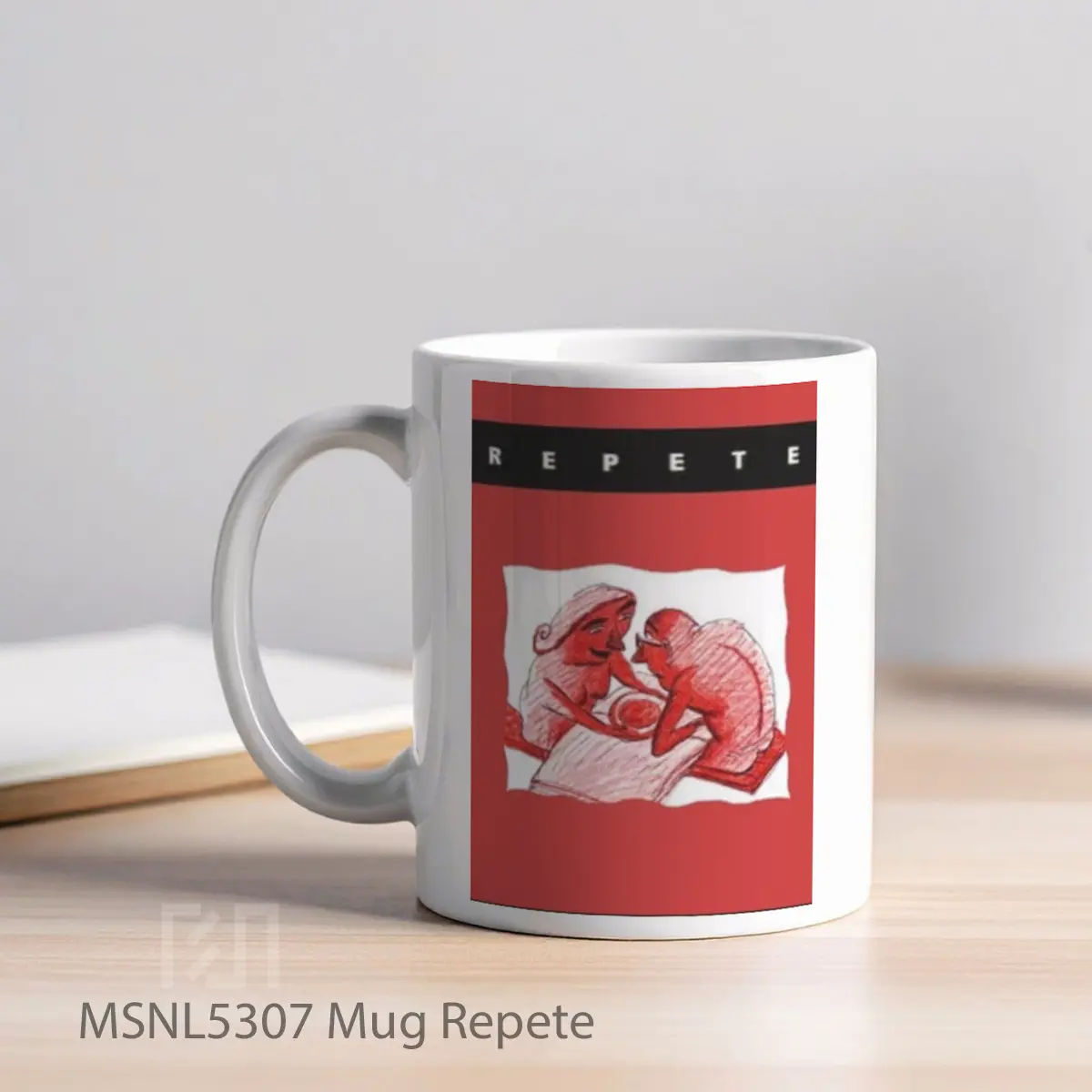 Mug Repete Gelas Keramik Tema Film MSNL5307 - Tampak Kiri