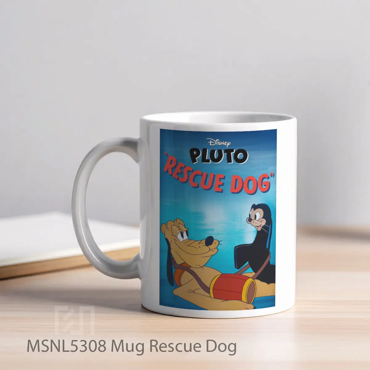 Mug Rescue Dog Gelas Keramik Tema Film MSNL5308 - Tampak Kiri