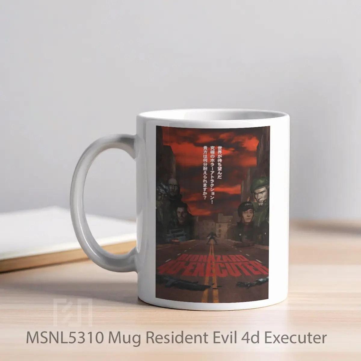 Mug Resident Evil 4d Executer Gelas Keramik Tema Film MSNL5310 - Tampak Kiri