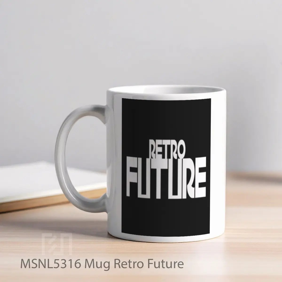 Mug Retro Future Gelas Keramik Tema Film MSNL5316 - Tampak Kiri