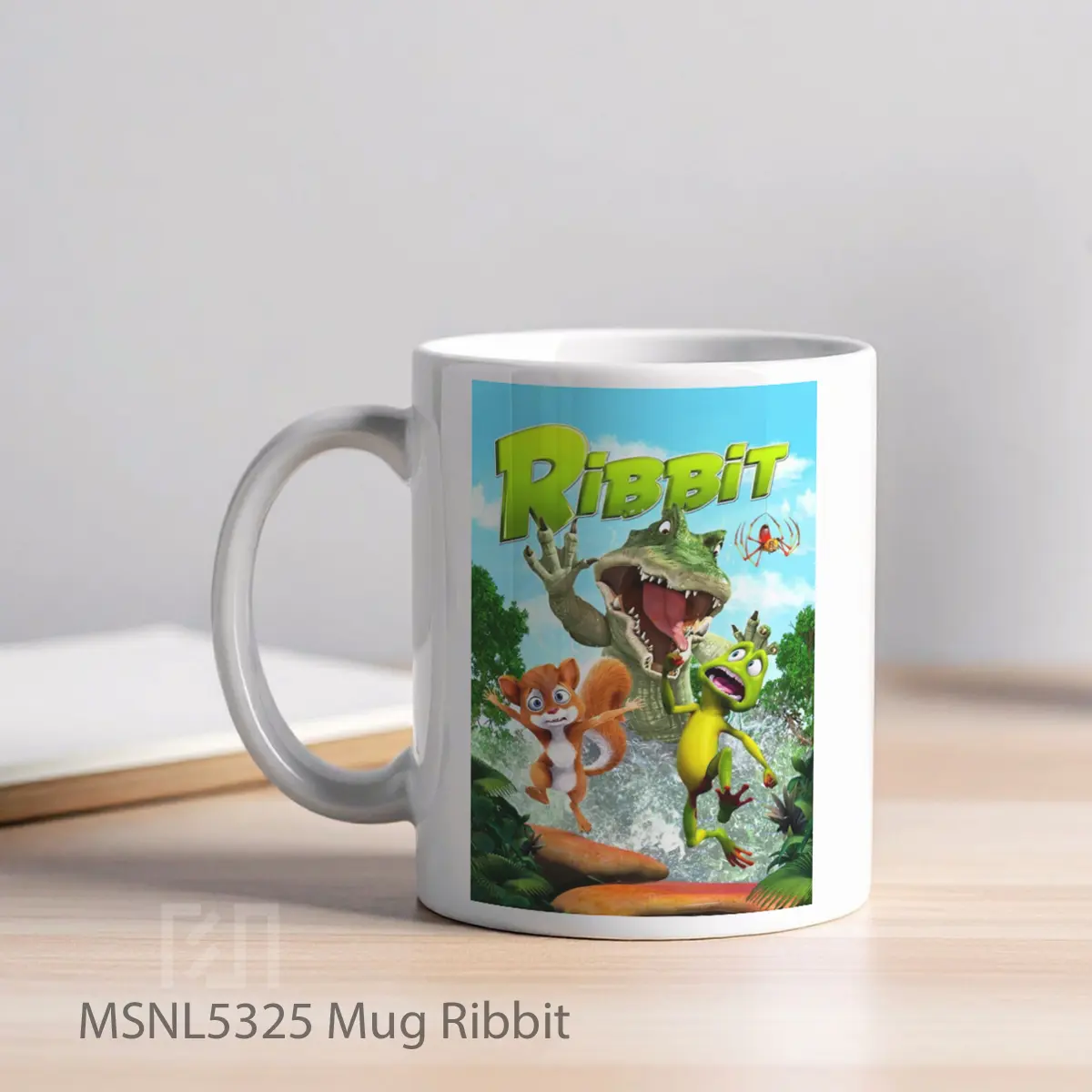 Mug Ribbit Gelas Keramik Tema Film MSNL5325 - Tampak Kiri