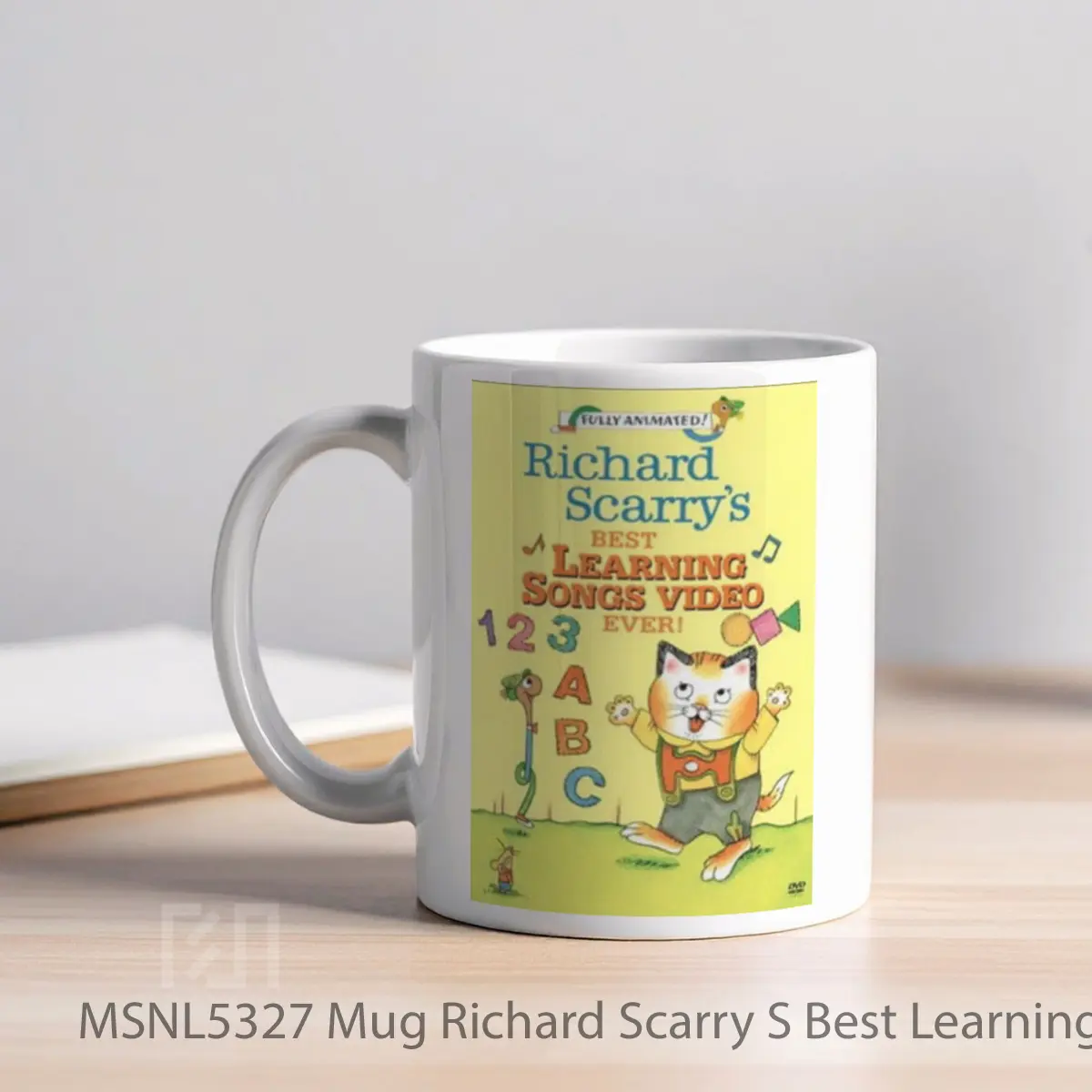 Mug Richard Scarry S Best Learning Songs Video Ever Gelas Keramik Tema Film MSNL5327 - Tampak Kiri