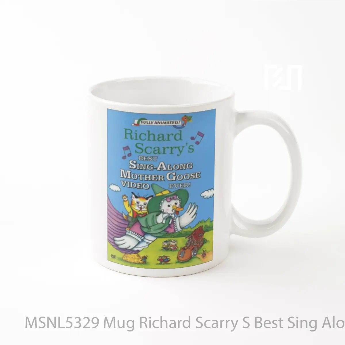 Mug Richard Scarry S Best Sing Along Mother Goose Video Ever Gelas Keramik Tema Film MSNL5329
