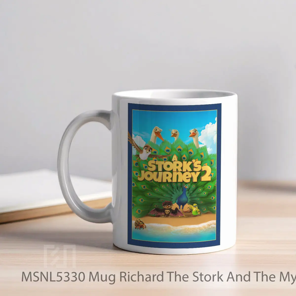 Mug Richard The Stork And The Mystery Of The Great Jewel Gelas Keramik Tema Film MSNL5330 - Tampak Kiri