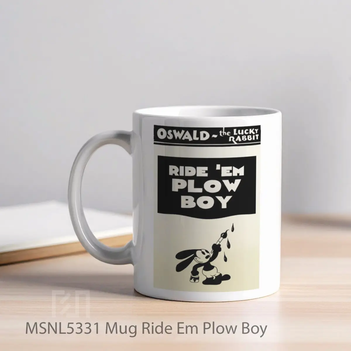 Mug Ride Em Plow Boy Gelas Keramik Tema Film MSNL5331 - Tampak Kiri