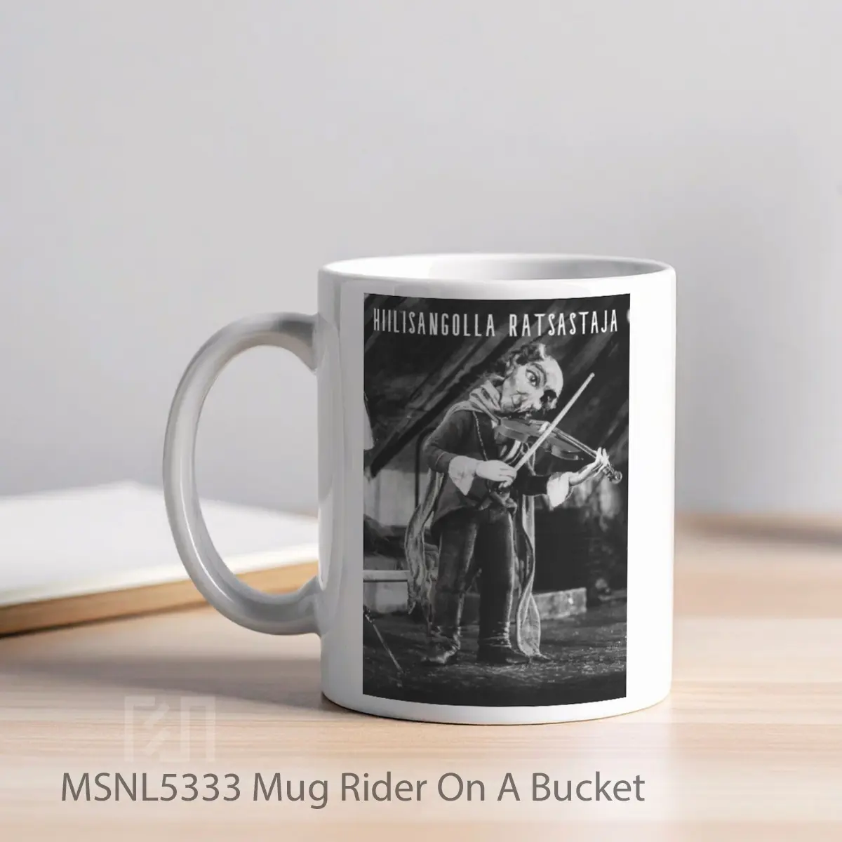 Mug Rider On A Bucket Gelas Keramik Tema Film MSNL5333 - Tampak Kiri