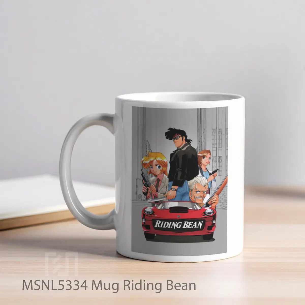 Mug Riding Bean Gelas Keramik Tema Film MSNL5334 - Tampak Kiri