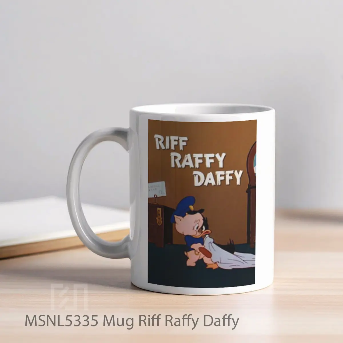 Mug Riff Raffy Daffy Gelas Keramik Tema Film MSNL5335 - Tampak Kiri