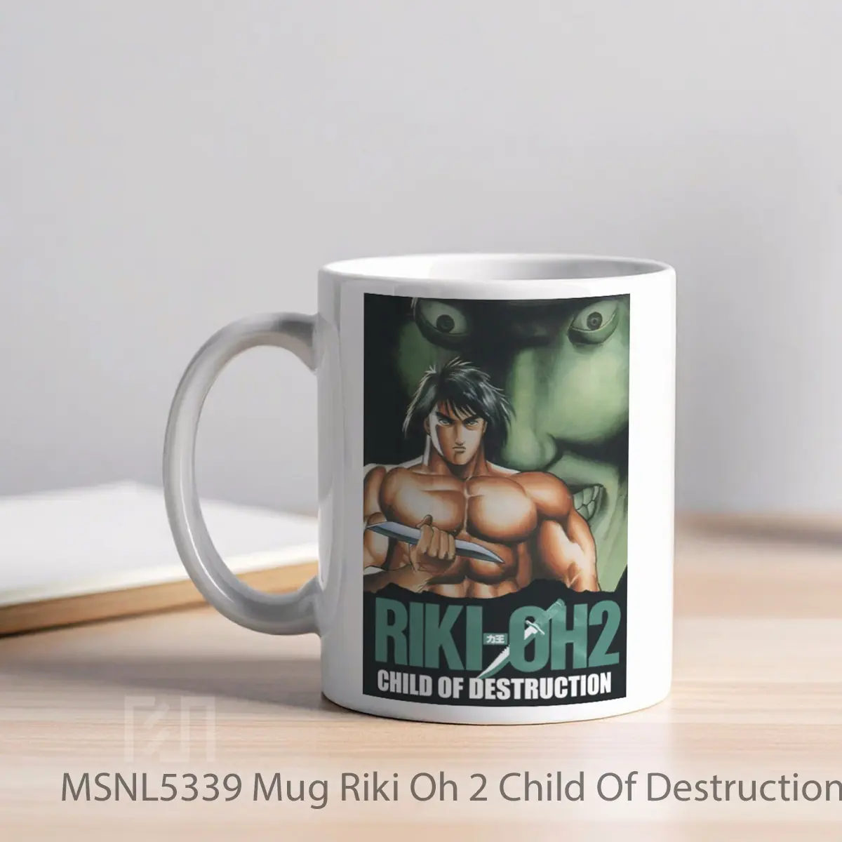 Mug Riki Oh 2 Child Of Destruction Gelas Keramik Tema Film MSNL5339 - Tampak Kiri