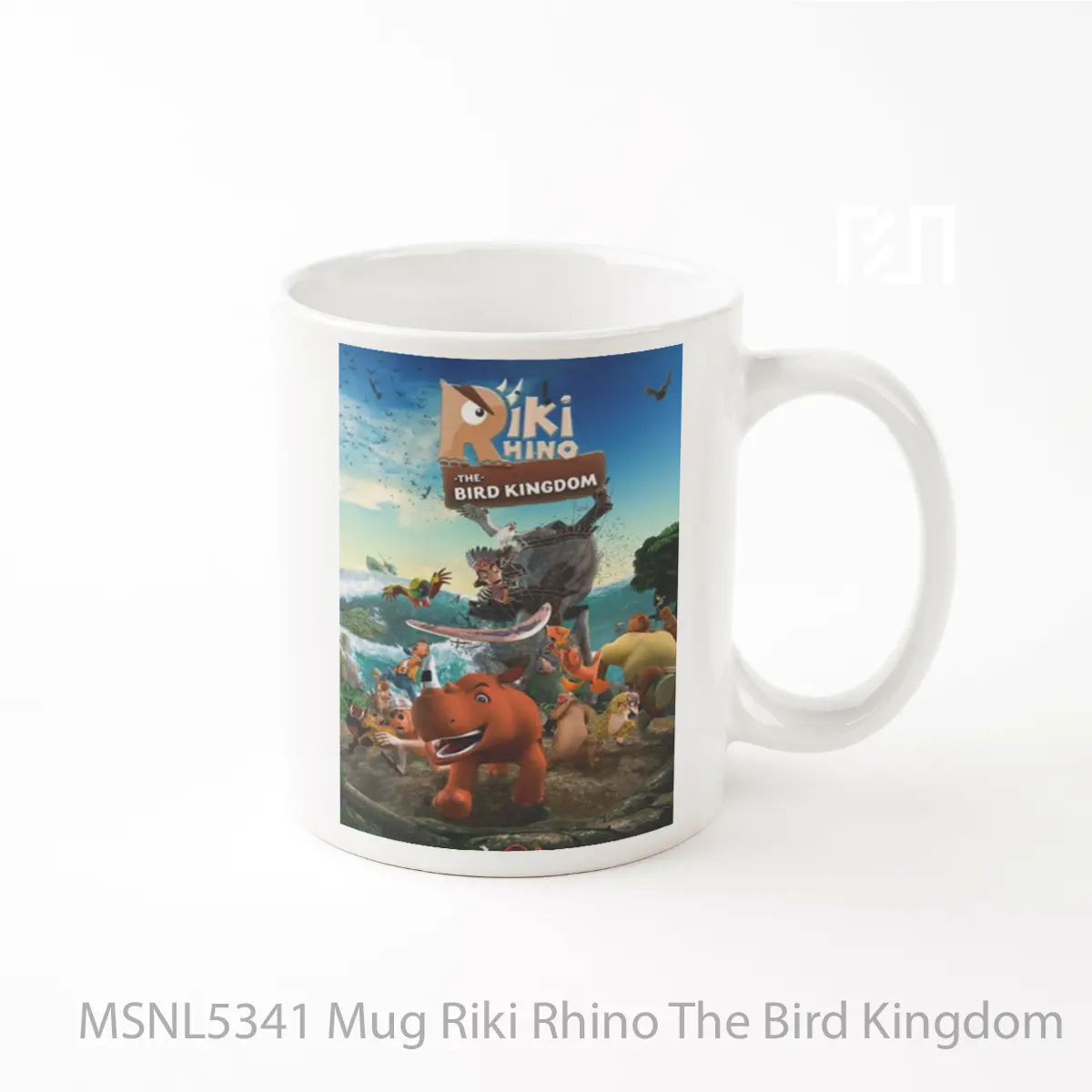 Mug Riki Rhino The Bird Kingdom Gelas Keramik Tema Film MSNL5341