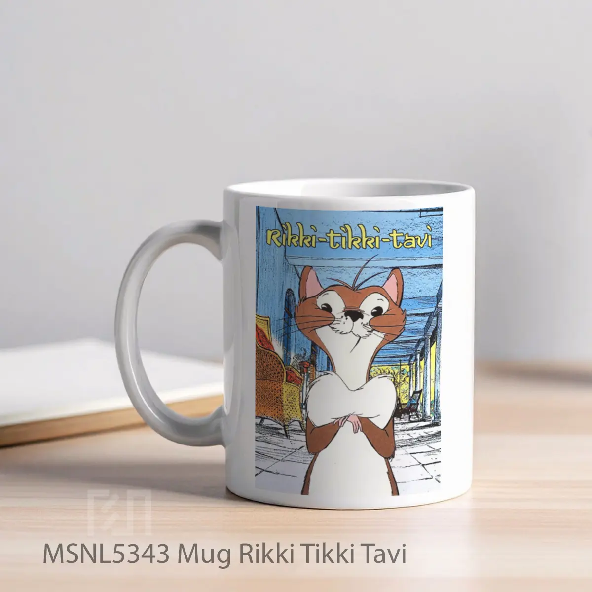 Mug Rikki Tikki Tavi Gelas Keramik Tema Film MSNL5343 - Tampak Kiri