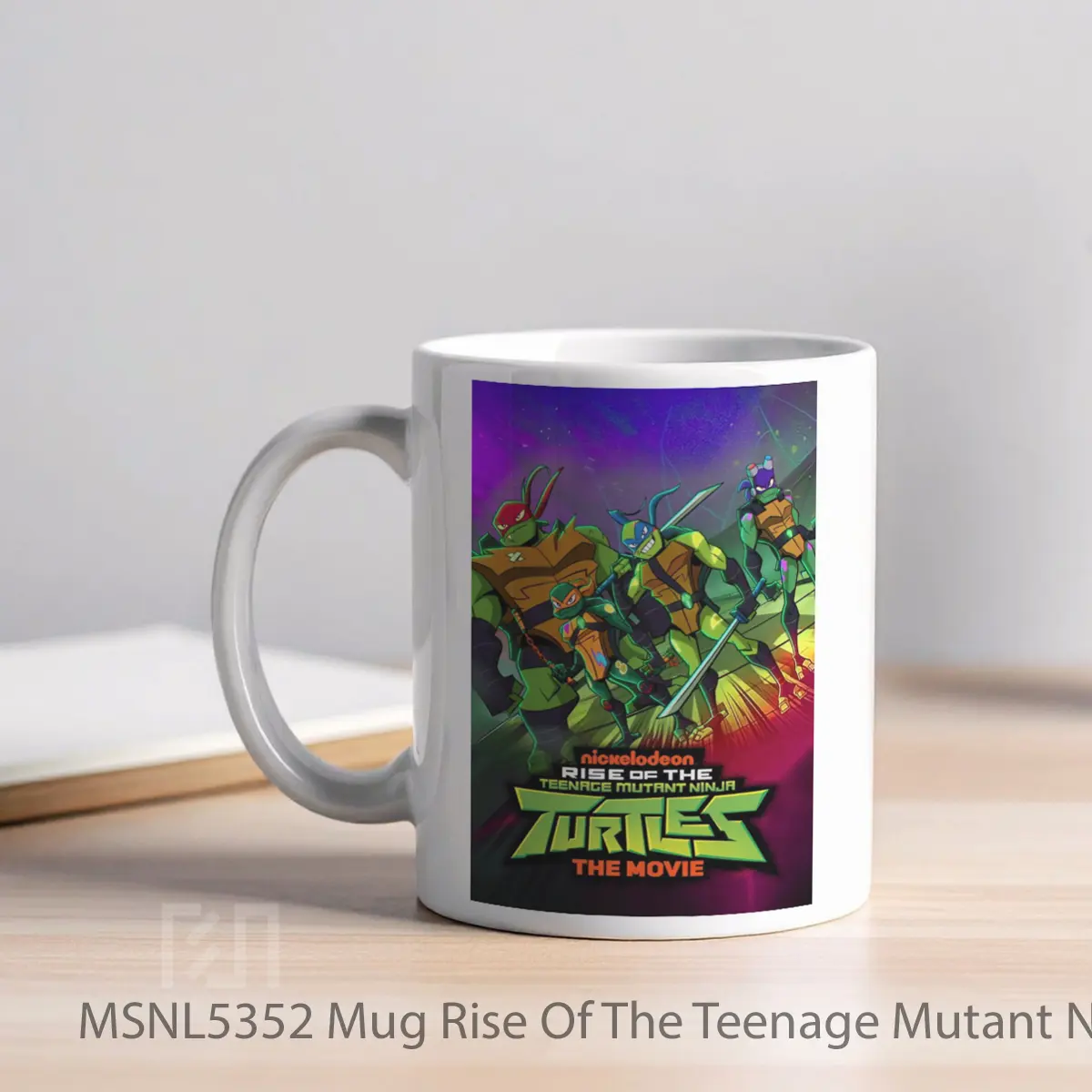 Mug Rise Of The Teenage Mutant Ninja Turtles The Movie Gelas Keramik Tema Film MSNL5352 - Tampak Kiri