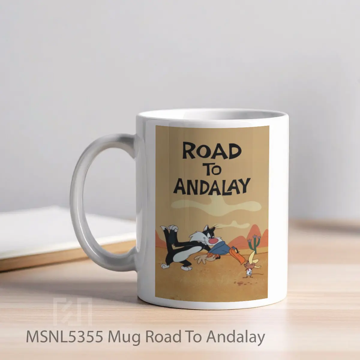 Mug Road To Andalay Gelas Keramik Tema Film MSNL5355 - Tampak Kiri