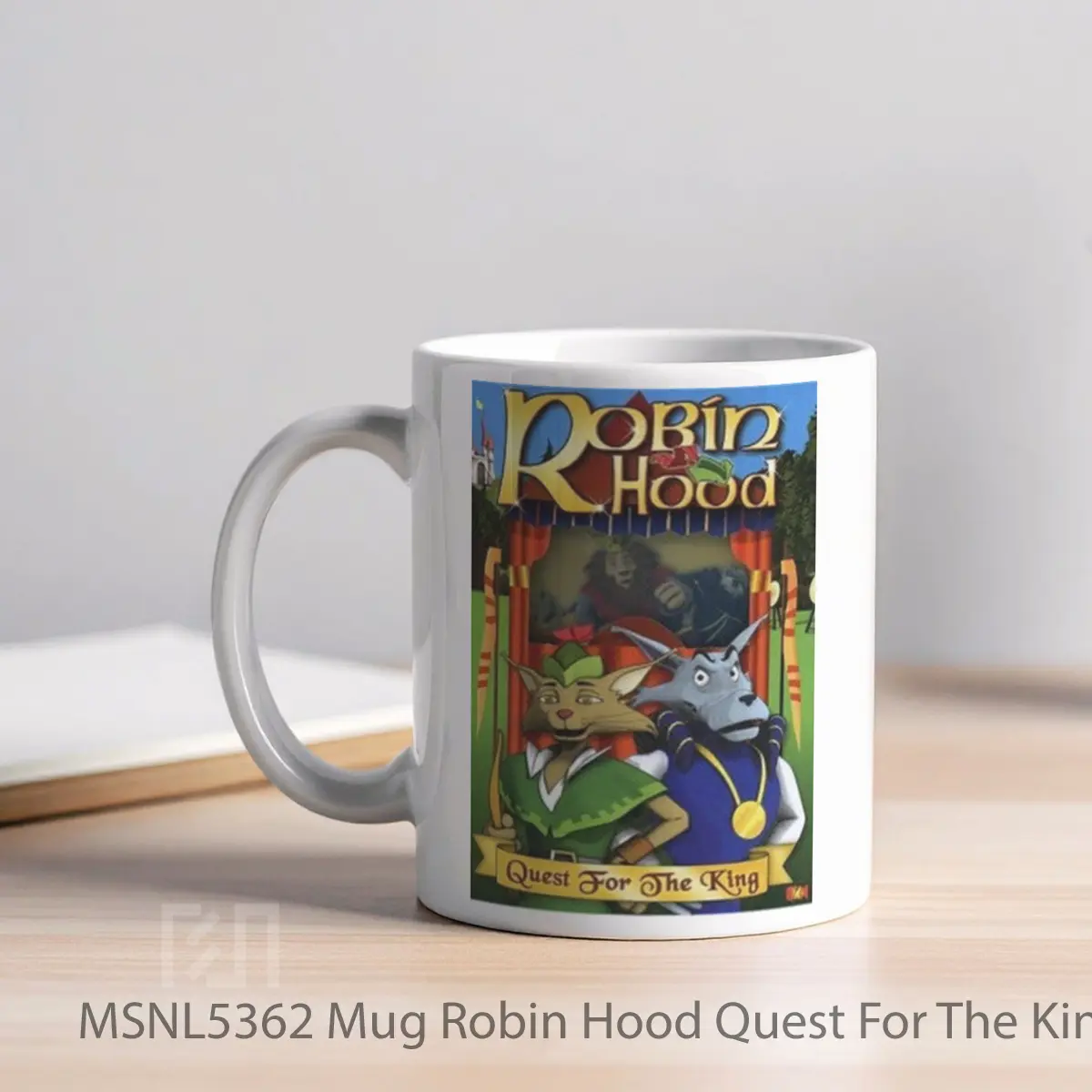 Mug Robin Hood Quest For The King Gelas Keramik Tema Film MSNL5362 - Tampak Kiri
