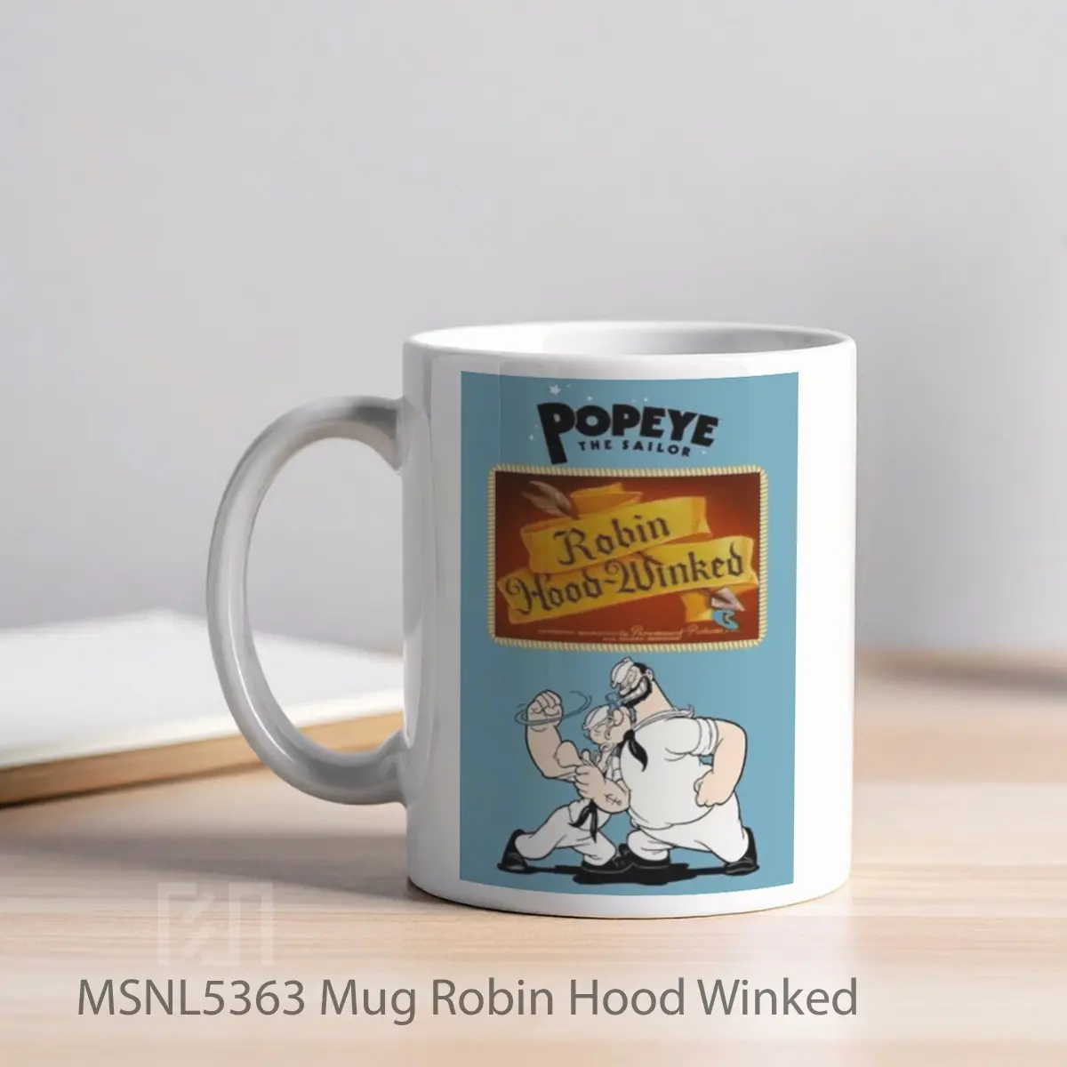 Mug Robin Hood Winked Gelas Keramik Tema Film MSNL5363 - Tampak Kiri