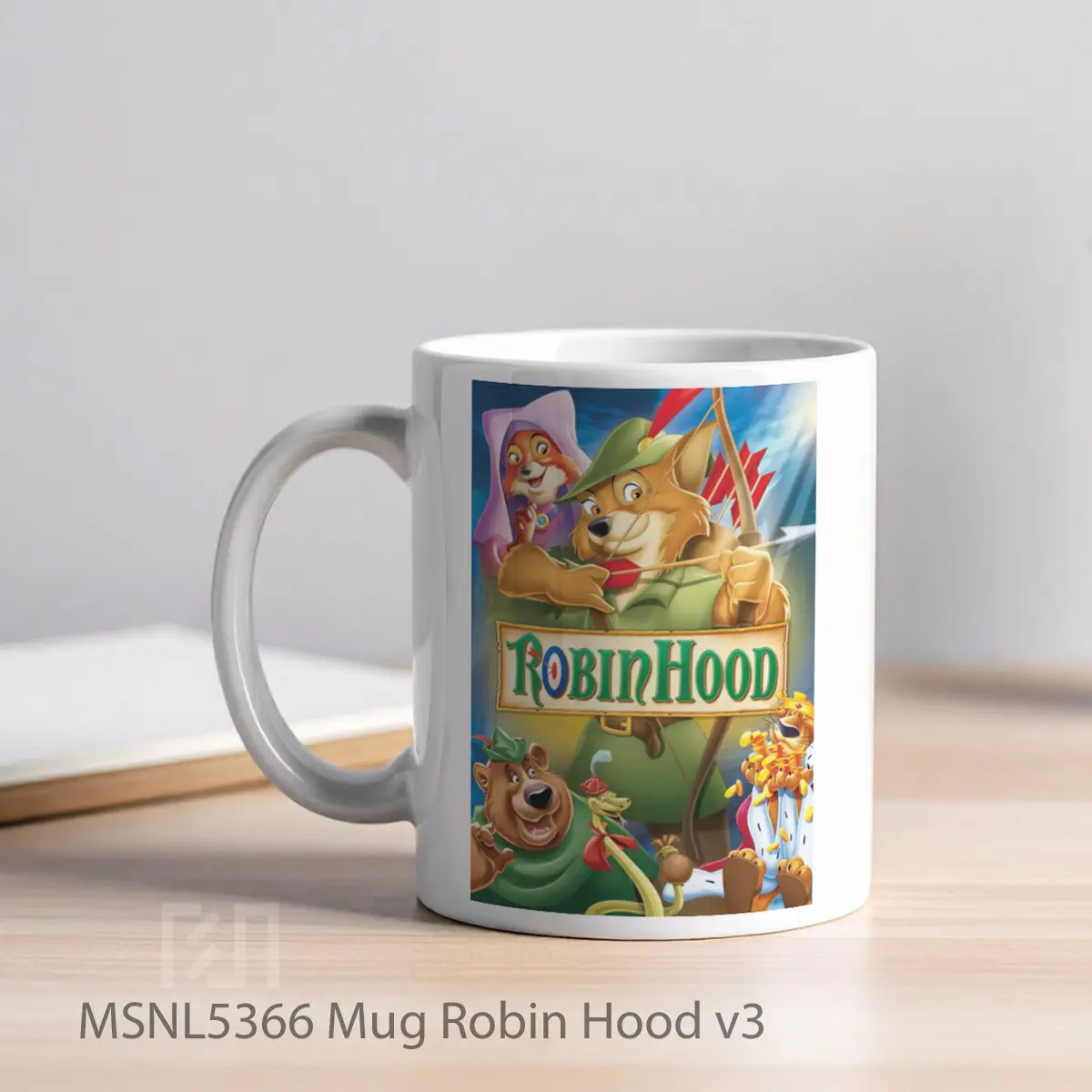 Mug Robin Hood V3 Gelas Keramik Tema Film MSNL5366 - Tampak Kiri