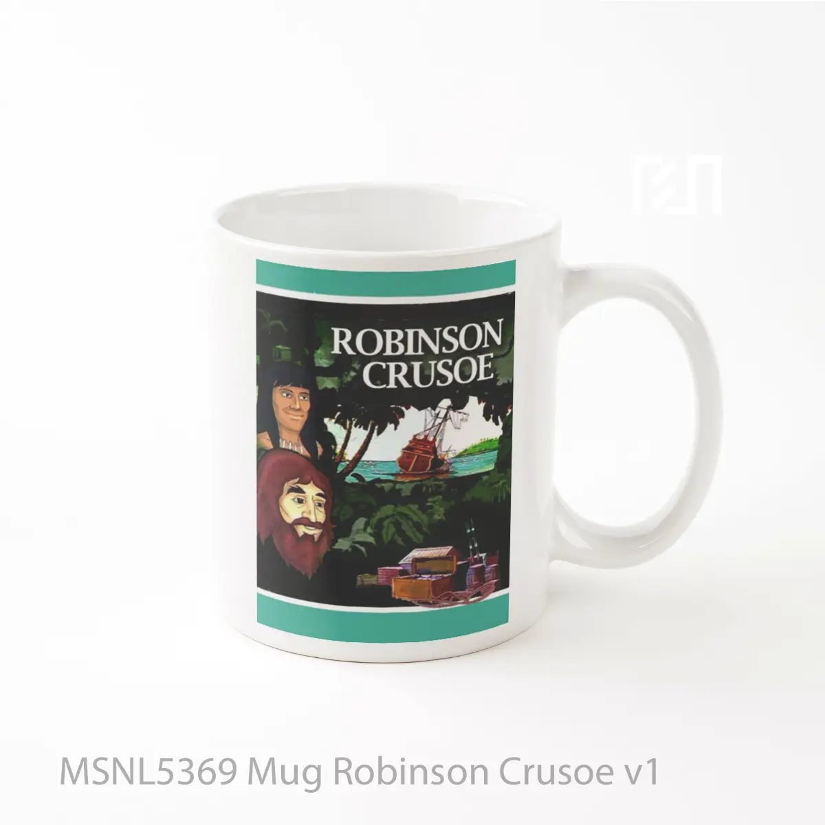 Mug Robinson Crusoe V1 Gelas Keramik Tema Film MSNL5369