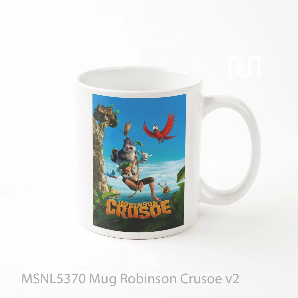 Mug Robinson Crusoe V2 Gelas Keramik Tema Film MSNL5370