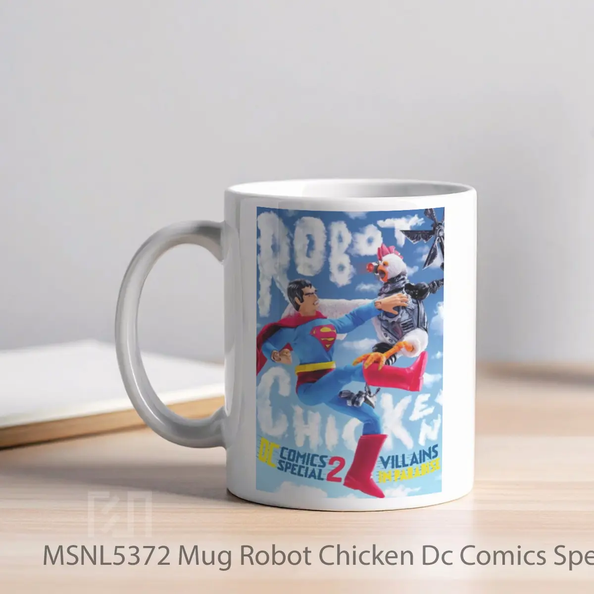 Mug Robot Chicken Dc Comics Special Ii Villains In Paradise Gelas Keramik Tema Film MSNL5372 - Tampak Kiri