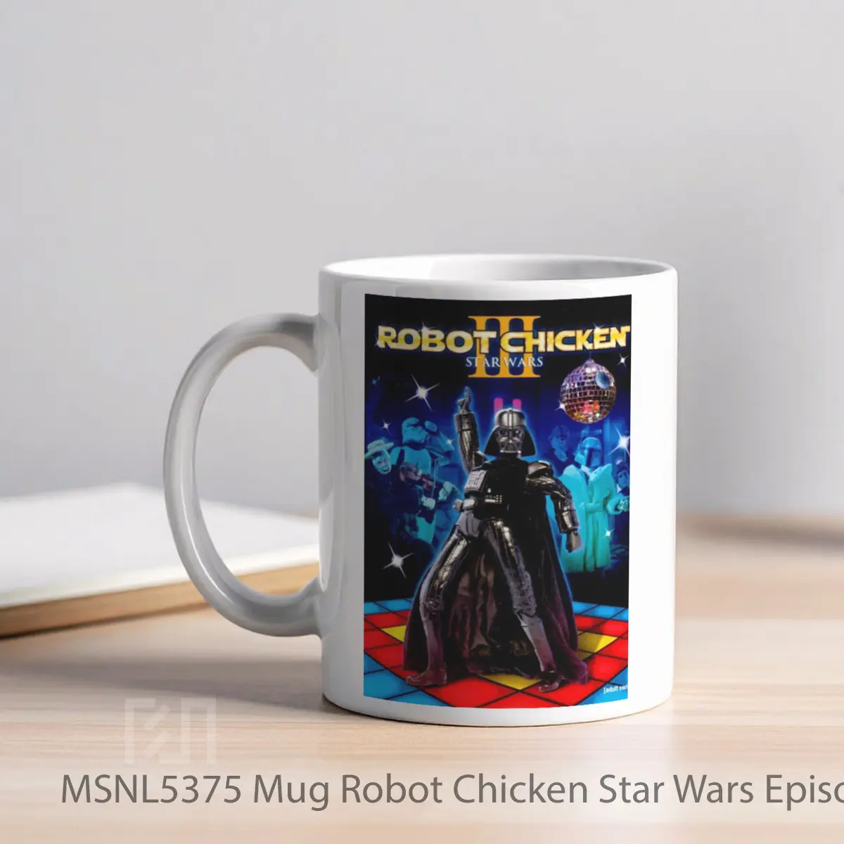 Mug Robot Chicken Star Wars Episode Iii Gelas Keramik Tema Film MSNL5375 - Tampak Kiri