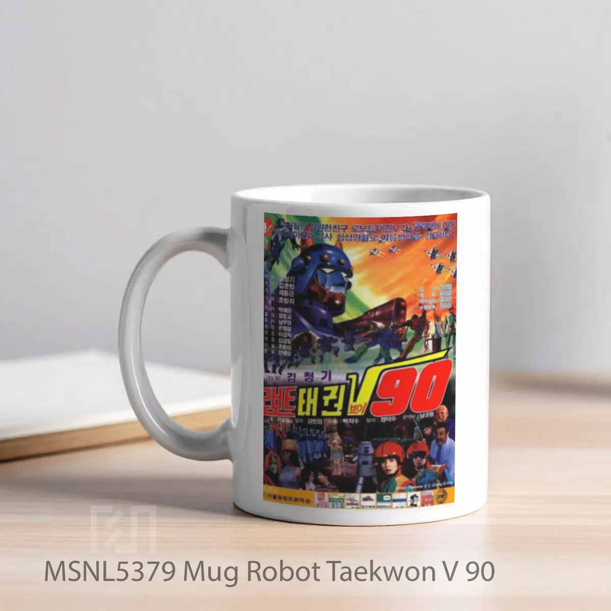 Mug Robot Taekwon V 90 Gelas Keramik Tema Film MSNL5379 - Tampak Kiri