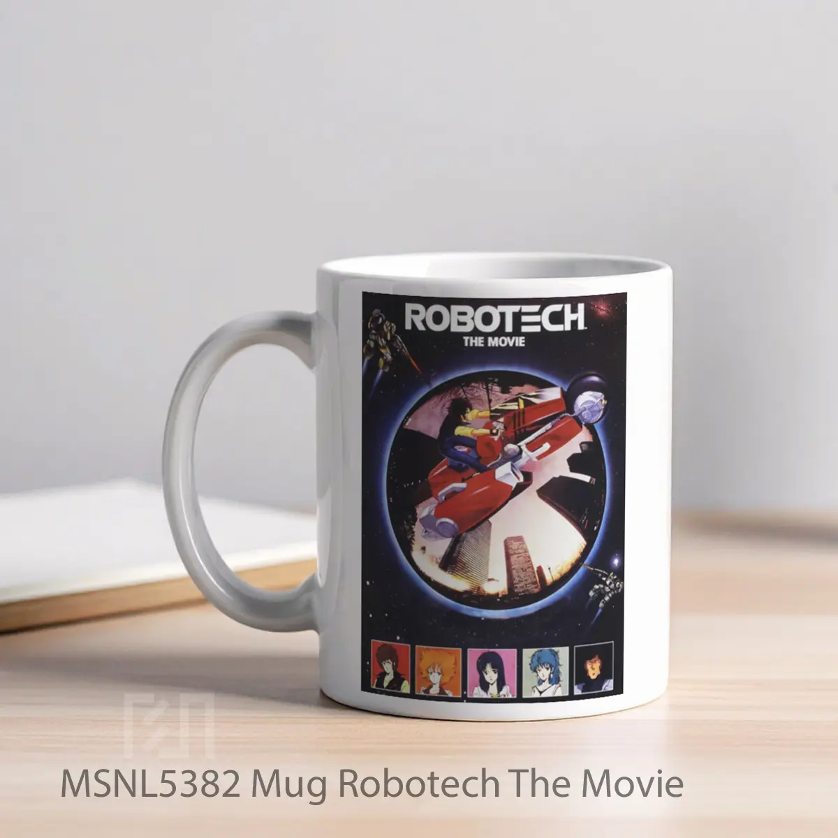 Mug Robotech The Movie Gelas Keramik Tema Film MSNL5382 - Tampak Kiri
