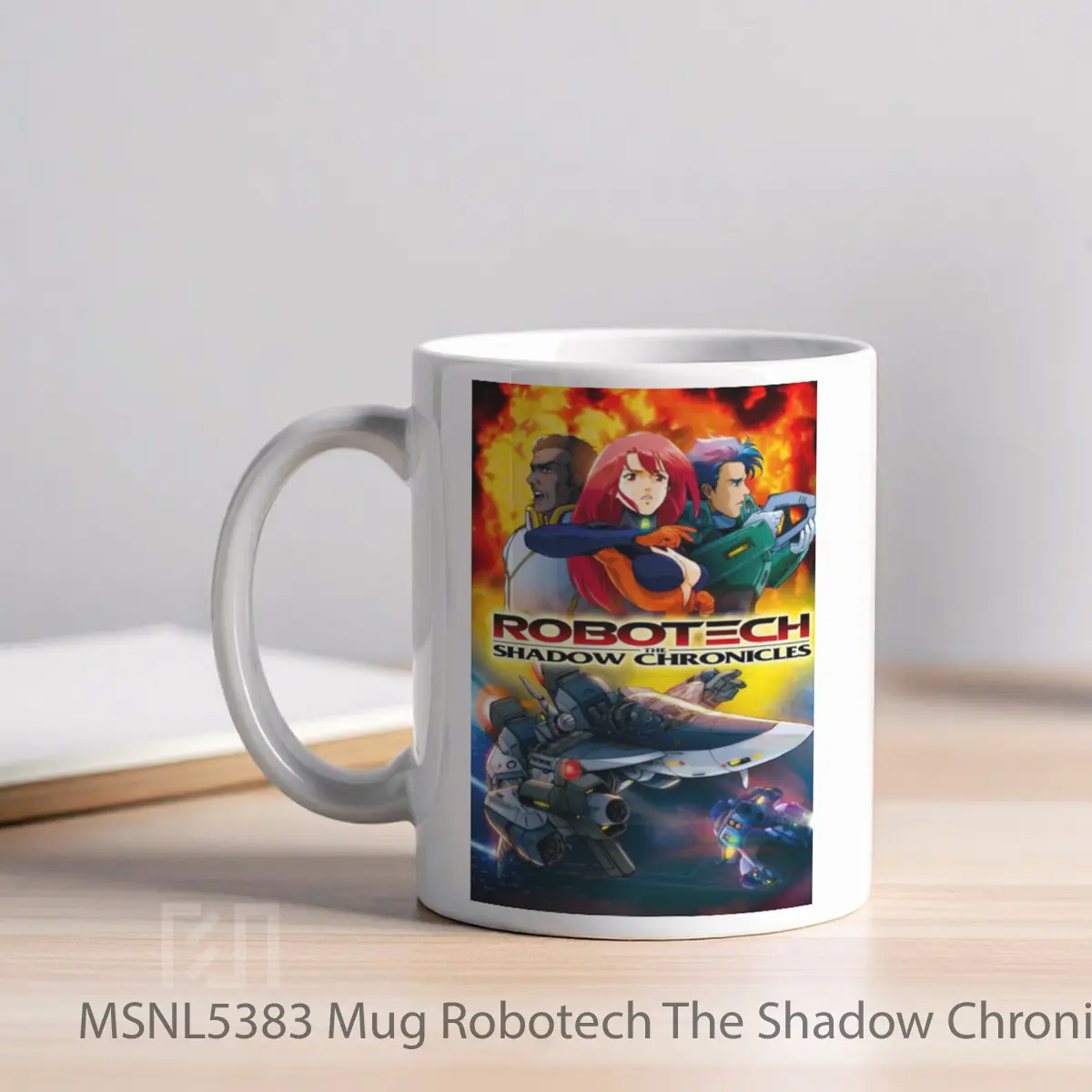 Mug Robotech The Shadow Chronicles Gelas Keramik Tema Film MSNL5383 - Tampak Kiri