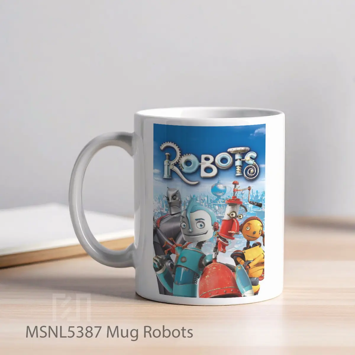 Mug Robots Gelas Keramik Tema Film MSNL5387 - Tampak Kiri
