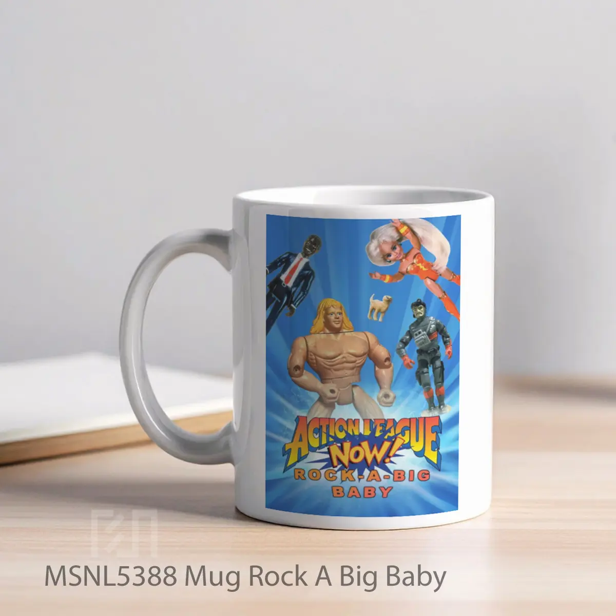 Mug Rock A Big Baby Gelas Keramik Tema Film MSNL5388 - Tampak Kiri