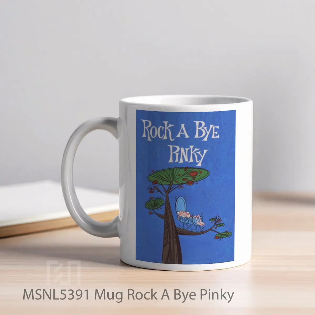 Mug Rock A Bye Pinky Gelas Keramik Tema Film MSNL5391 - Tampak Kiri
