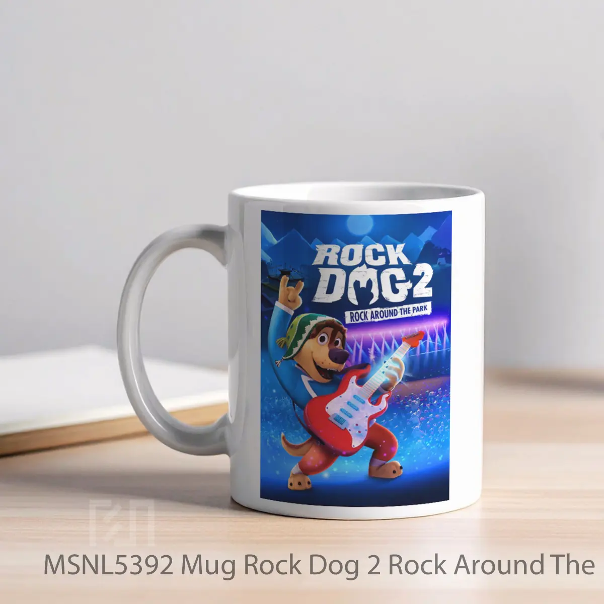 Mug Rock Dog 2 Rock Around The Park Gelas Keramik Tema Film MSNL5392 - Tampak Kiri