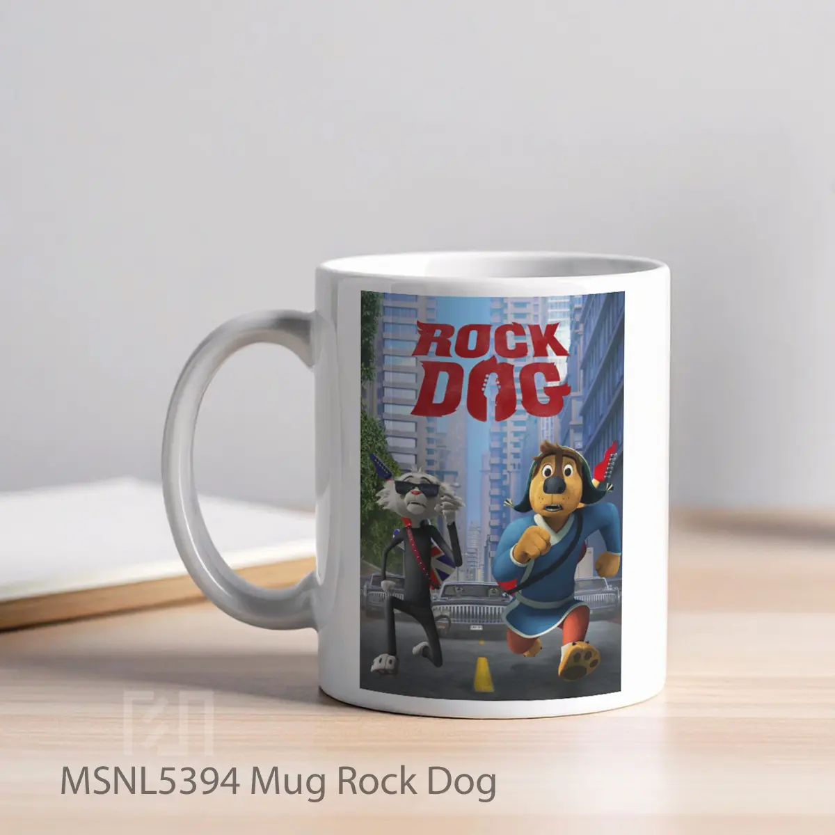 Mug Rock Dog Gelas Keramik Tema Film MSNL5394 - Tampak Kiri