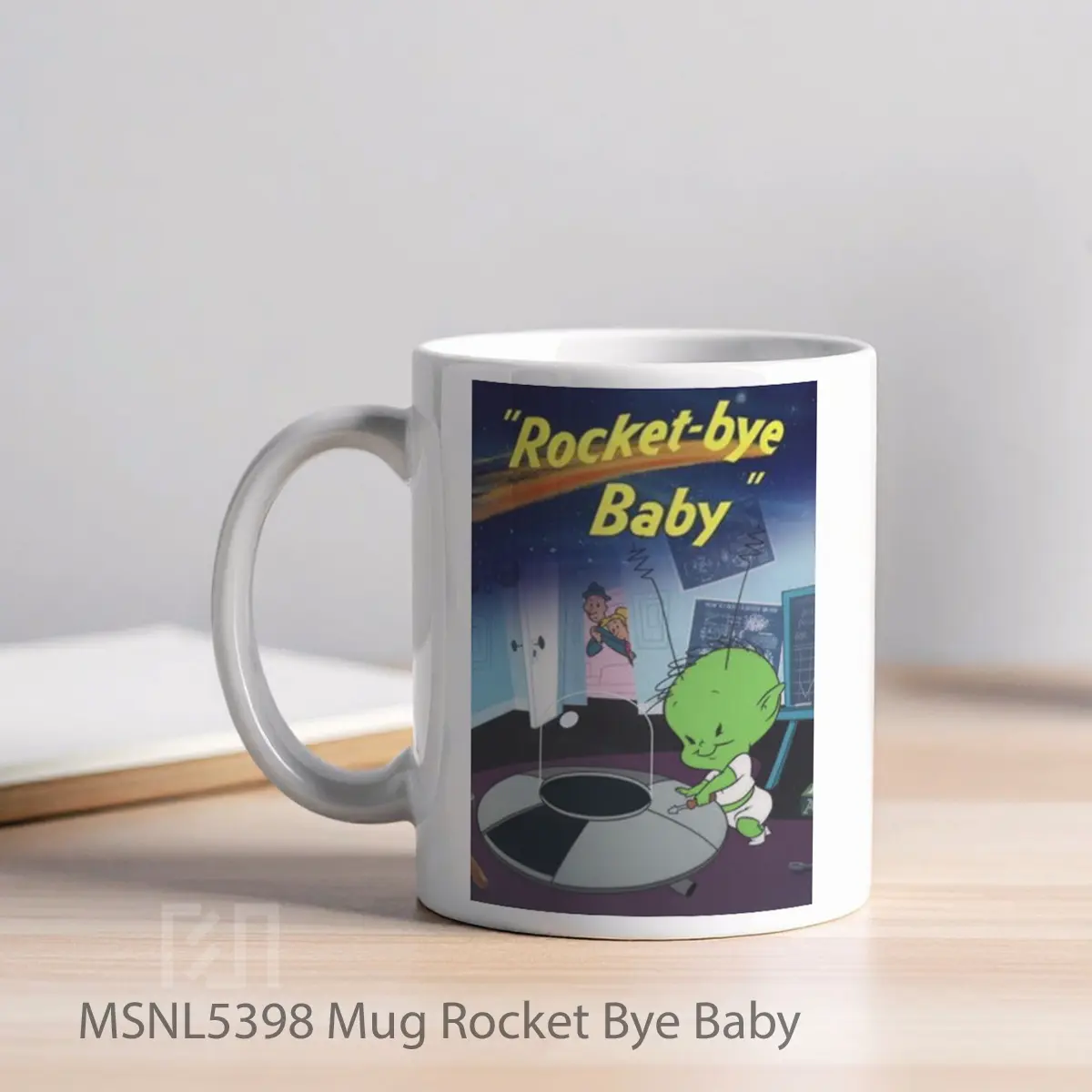 Mug Rocket Bye Baby Gelas Keramik Tema Film MSNL5398 - Tampak Kiri