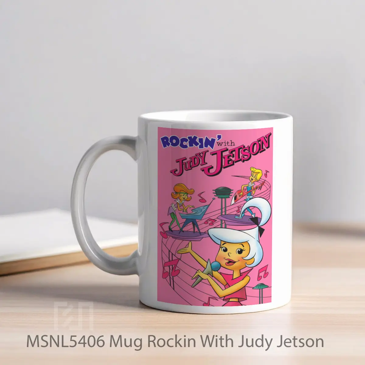 Mug Rockin With Judy Jetson Gelas Keramik Tema Film MSNL5406 - Tampak Kiri