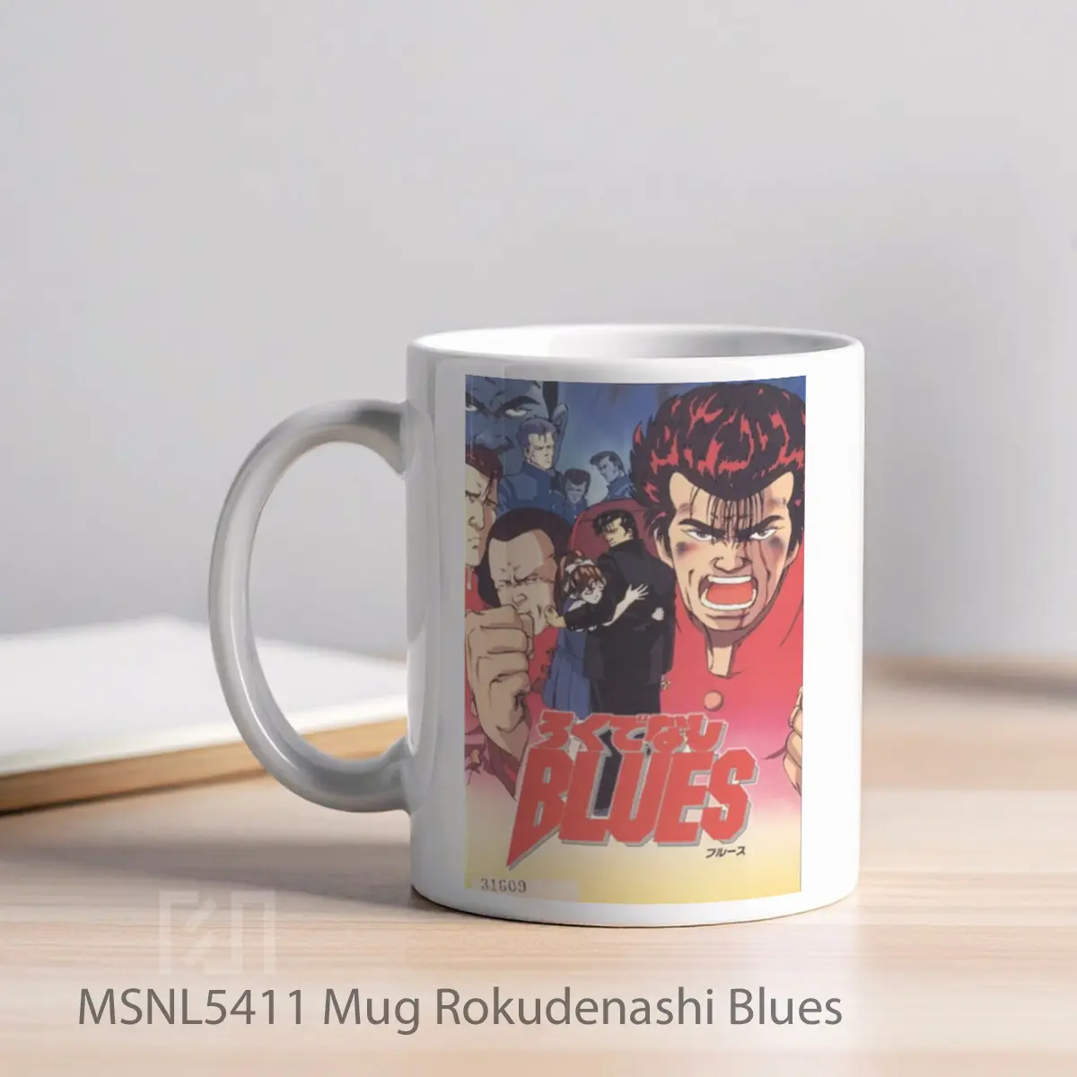Mug Rokudenashi Blues Gelas Keramik Tema Film MSNL5411 - Tampak Kiri