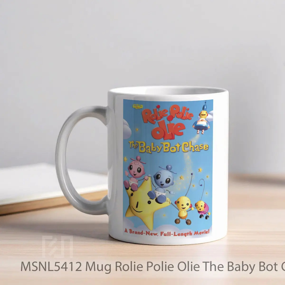 Mug Rolie Polie Olie The Baby Bot Chase Gelas Keramik Tema Film MSNL5412 - Tampak Kiri