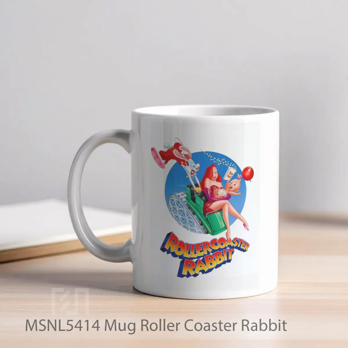 Mug Roller Coaster Rabbit Gelas Keramik Tema Film MSNL5414 - Tampak Kiri