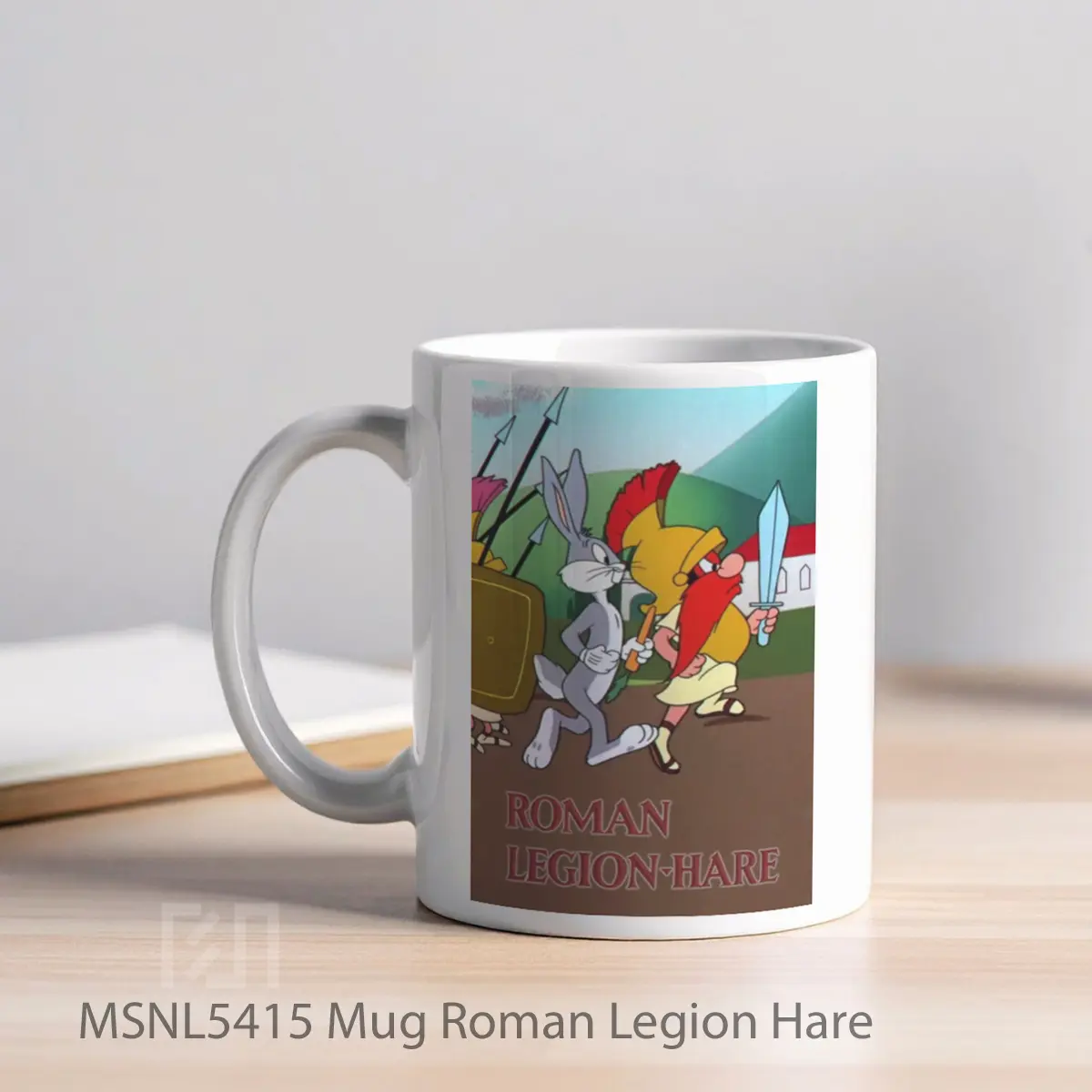 Mug Roman Legion Hare Gelas Keramik Tema Film MSNL5415 - Tampak Kiri