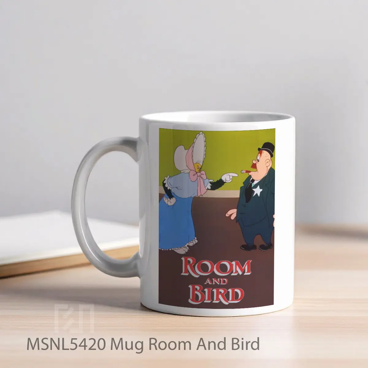 Mug Room And Bird Gelas Keramik Tema Film MSNL5420 - Tampak Kiri
