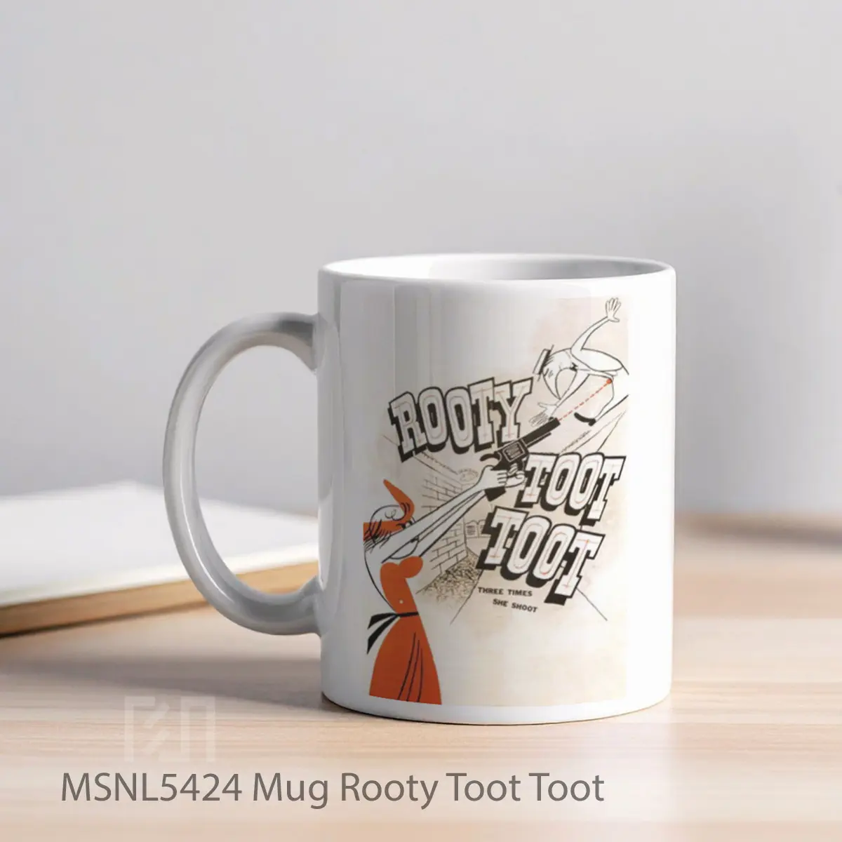 Mug Rooty Toot Toot Gelas Keramik Tema Film MSNL5424 - Tampak Kiri