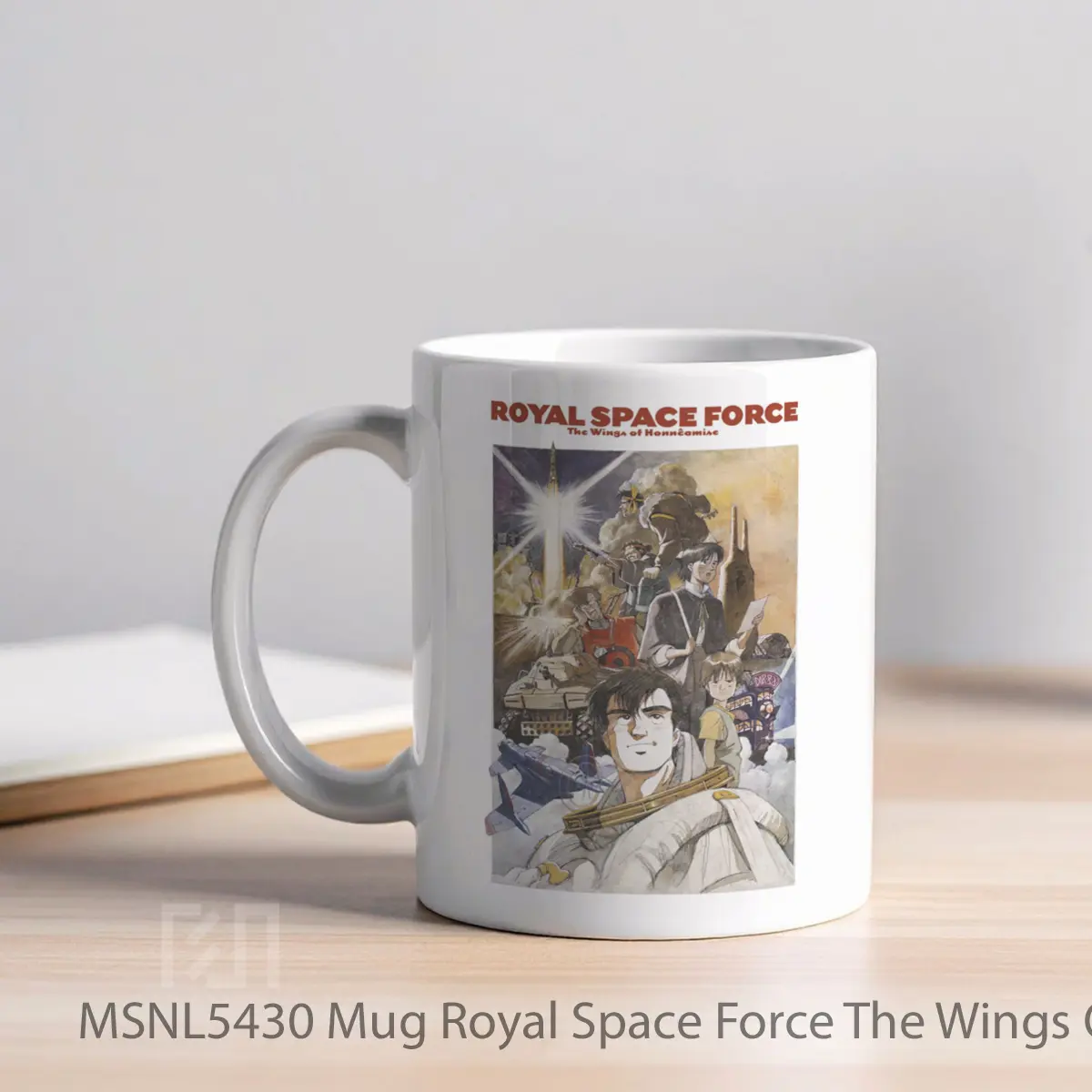 Mug Royal Space Force The Wings Of Honneamise Gelas Keramik Tema Film MSNL5430 - Tampak Kiri