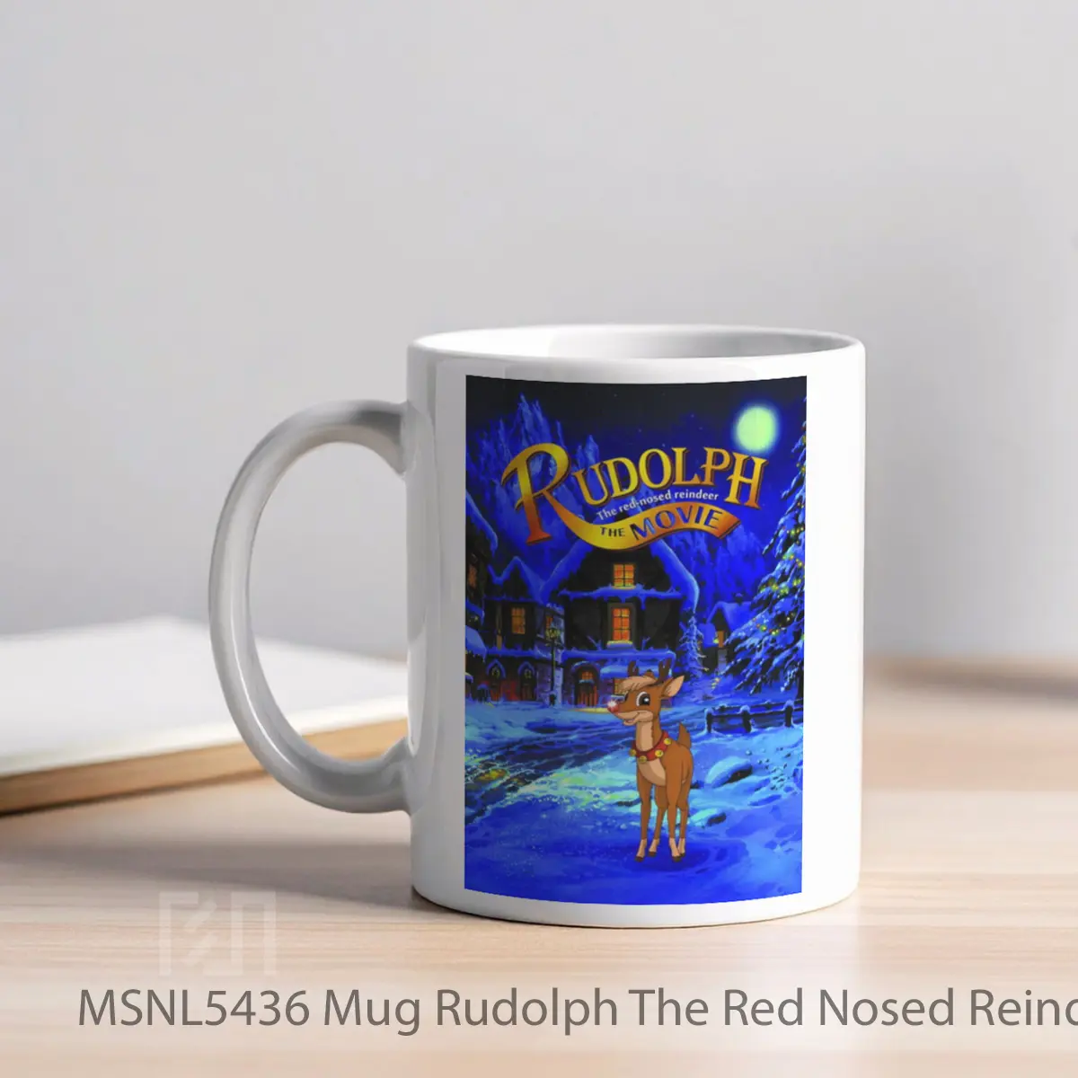 Mug Rudolph The Red Nosed Reindeer The Movie Gelas Keramik Tema Film MSNL5436 - Tampak Kiri