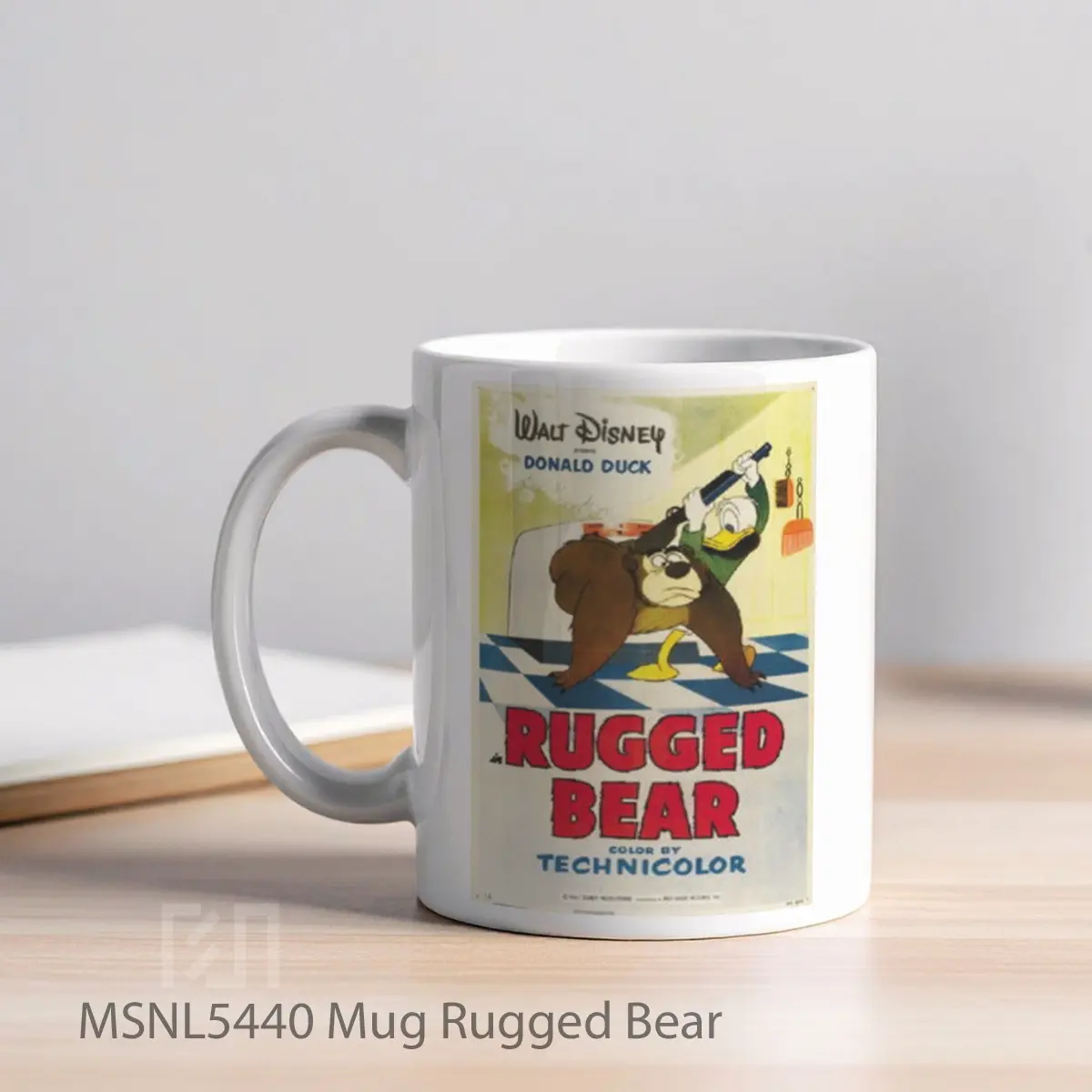 Mug Rugged Bear Gelas Keramik Tema Film MSNL5440 - Tampak Kiri