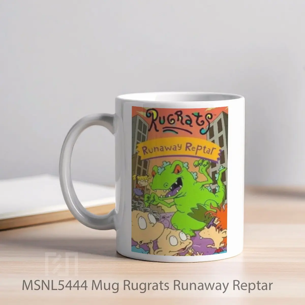 Mug Rugrats Runaway Reptar Gelas Keramik Tema Film MSNL5444 - Tampak Kiri