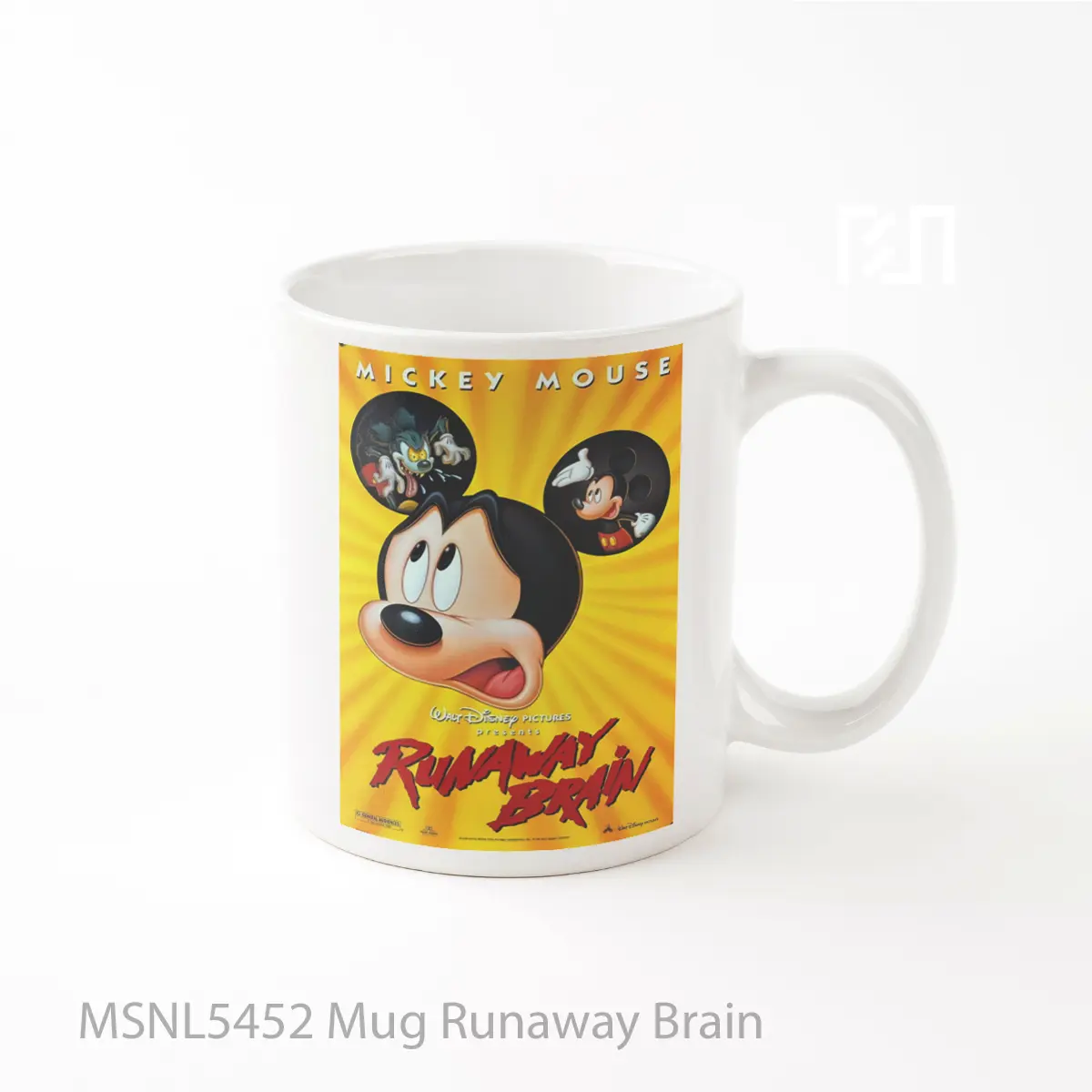Mug Runaway Brain Gelas Keramik Tema Film MSNL5452