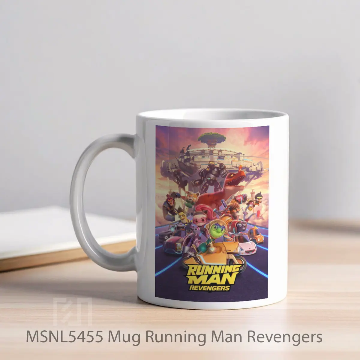 Mug Running Man Revengers Gelas Keramik Tema Film MSNL5455 - Tampak Kiri